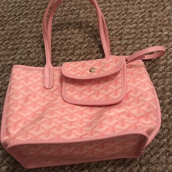 Goyard style pink tote- - Picture 2 of 4